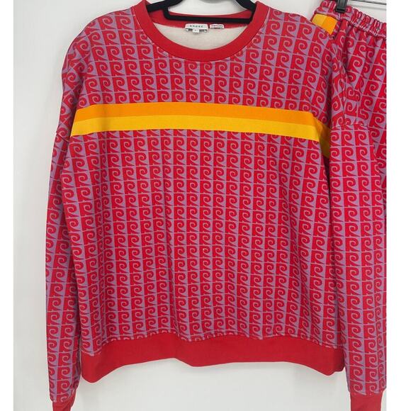 Rhode Track Cherry Monogram Shorts + Sweatshirt SET - Picture 3 of 13